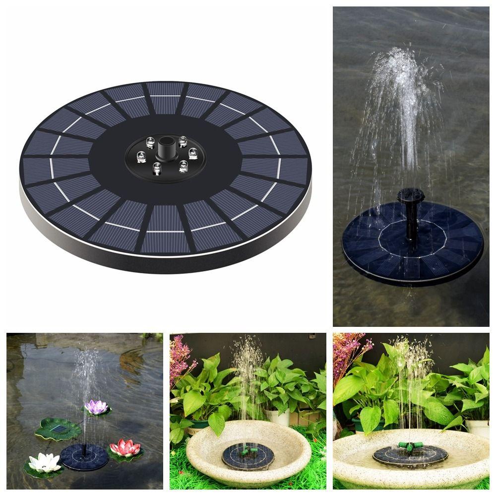 with LED Light Bird Bath Fountain Colorful Floating Fountains Solar Fountain  Fish Tank