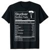 Funny Skydiver Nutrition Graphic T Shirts Men Women Pure Cotton Humor Streetwear Tee Shirt Short Sleeve Skydiving Loose Clothing