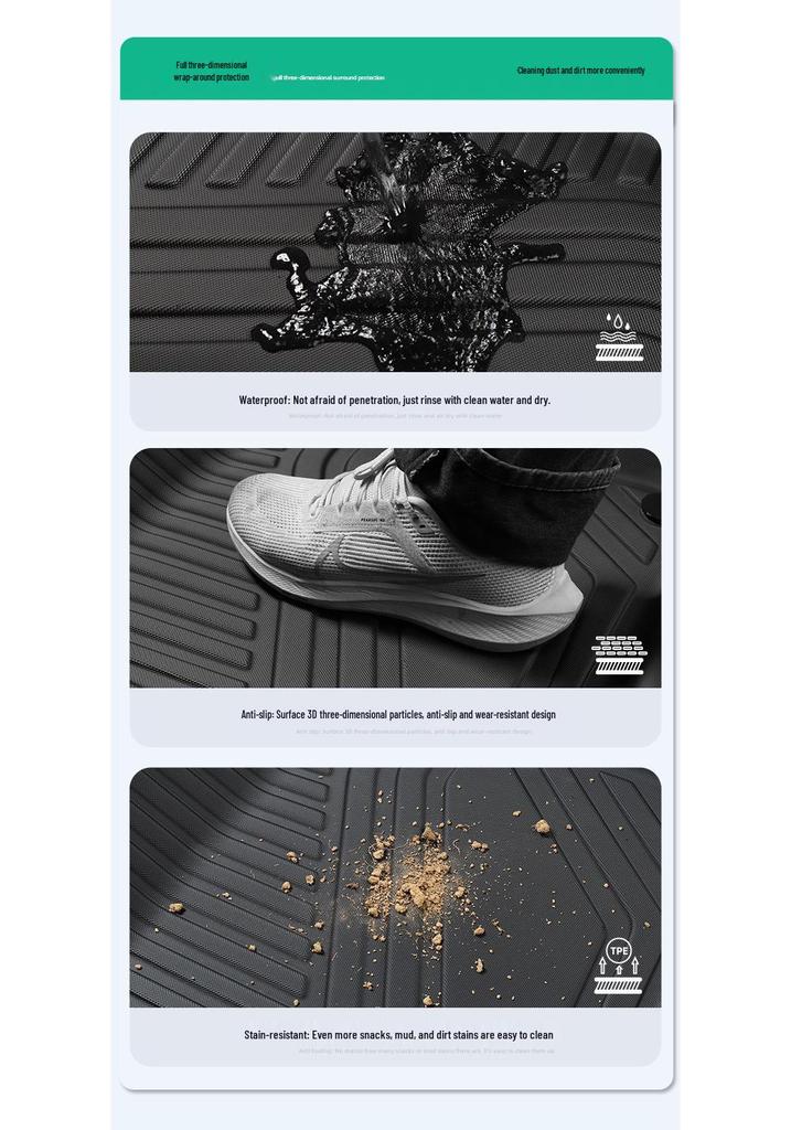 Zeekr 8X Car Floor Mats: Fits 26 Models, Waterproof, Anti-Slip, Eco-Friendly TPE Trunk Mat