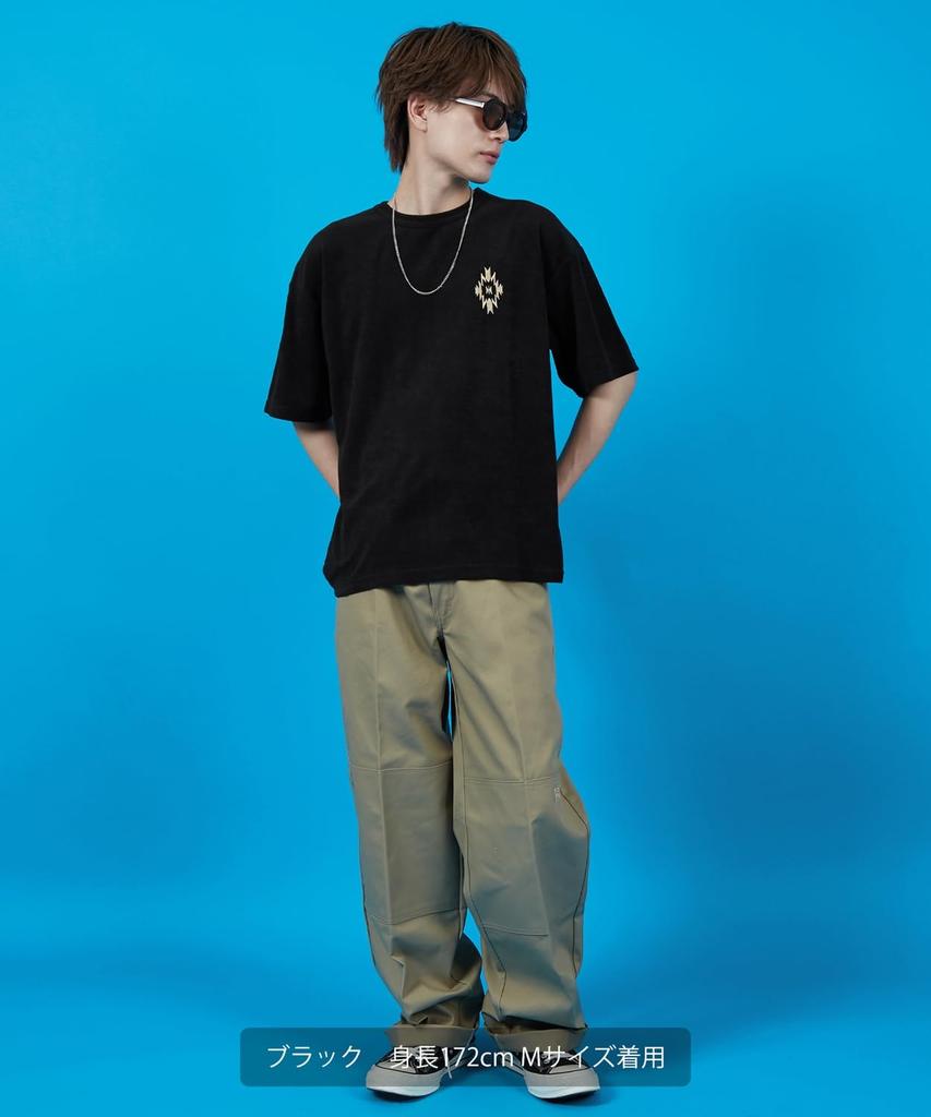 [IMPROVES] [SIDEWAYSTANCE] Native American Print Pile Short Sleeve T-Shirt