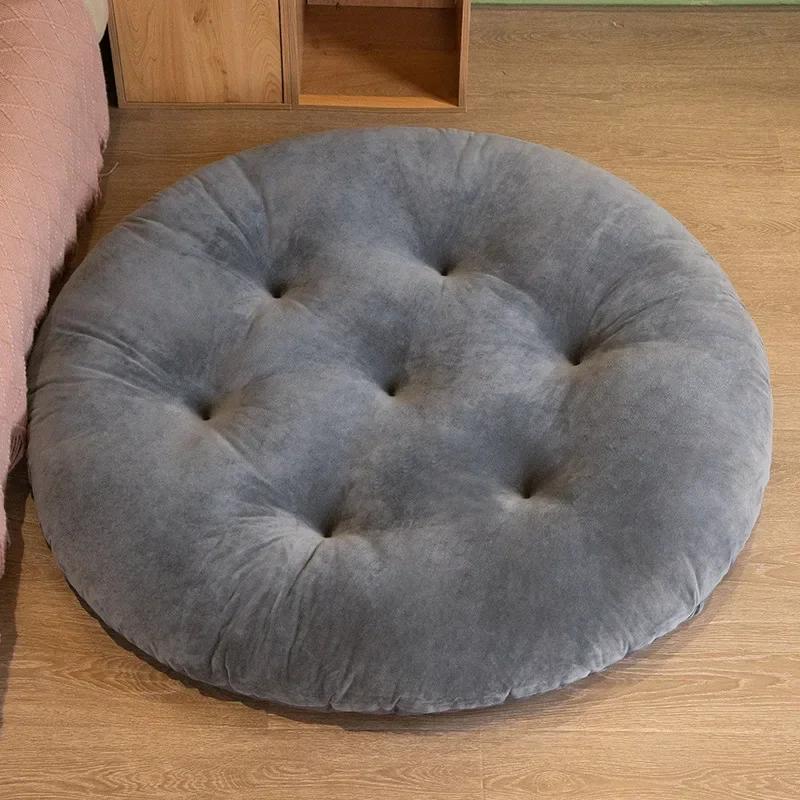 

Multifunctional Round Floor Cushion Thickened Lazy Chair Pad for Living Room Bedroom Balcony Seat Cushion for Relaxation 50/80cm diameter 50cm серый