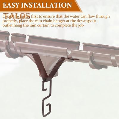 Rain Chain Gutters Adapter Clip High Durability Easy To Install Universal V-Shaped Hook Hanger Rain Chain Water Diverter Accessories