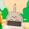 Dustpan and Brush Set Cartoon Mini Portable Cleaning Broom with Dust Pan for Desk Rabbit