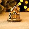 Jul Resin Lysende Lite Hus Borddekorasjon Julegave Dukkedekorasjon