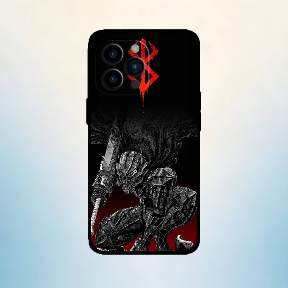 

AAA Аниме Берсерк Гатс Чехол для телефона для iPhone 17,16,15,14,13,12,11 Plus,Pro Max,XS,Мягкий силиконовый черный чехол iPhone17
