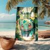 Custom Name Ultra-Soft Beach Towel with Pokémon Theme,Ideal for Pool - Camping, Diving - Perfect Travel Essential, Vibrant Beach Towel.