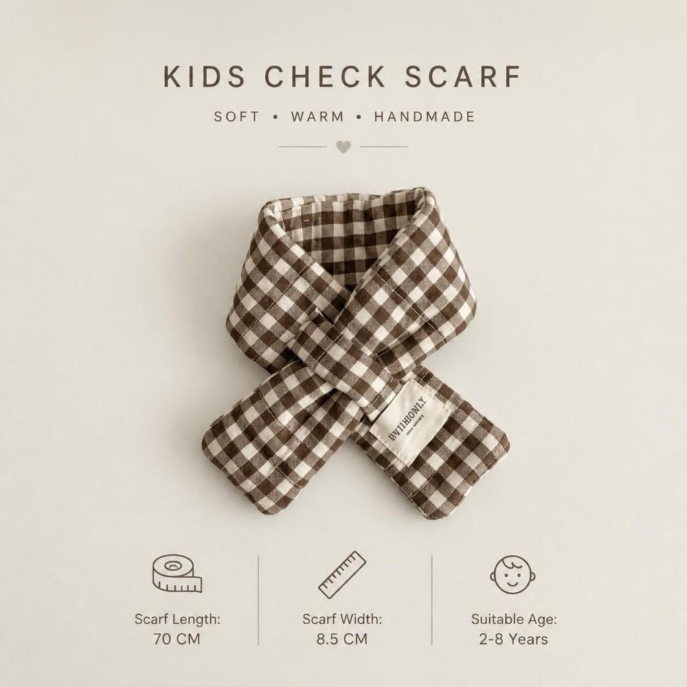 Striped Plaid Cross Wrap Scarf 3 Colors Children Scarf Cute Baby Neckerchief  Baby Girls