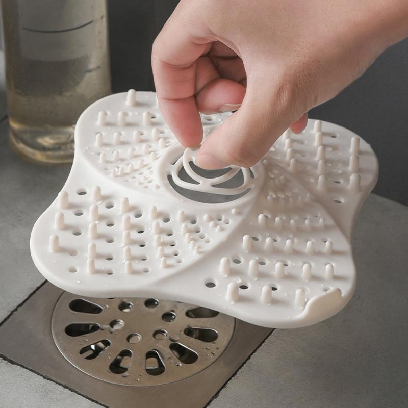 WTEMPO 1PC Odor-proof Floor Drain Covers Drain Plug Hair Anti Clogging Filter Kitchen Sink Plug Drain Filter Pressing Style Floor Drain