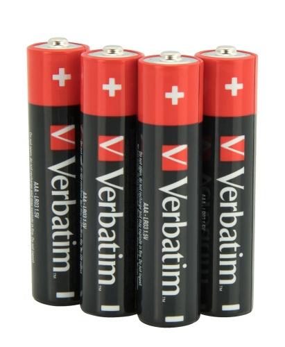 Verbatim 49500 Alkaline Batteries AAA LR03 (4 pcs/Pack)