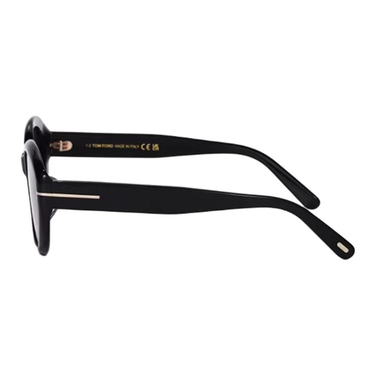 TF Fashion Design Okulary przeciwsłoneczne Kocie oczy Damskie okulary przeciwsłoneczne Czarne FT1293-K-01A-54