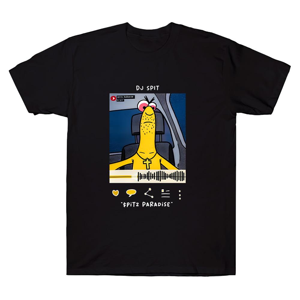 2026 SpringSummer DJ Spit Smile Friends Print Womens Mens Cotton Blouse  Varied Fashionable Round Neck Short Sleeve M