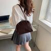 Large Capacity Soft PU Tote Bag Elegant Solid Color Shoulder Bag Square Underarm Bag  Travel