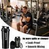 1 Stück Protein Shaker Flasche Tragbar 16oz Pulver Shake Becher 3 Schichten Shaker Protein Flasche Geeignet Für Sport Fitnessstudio Fitness Outdoor