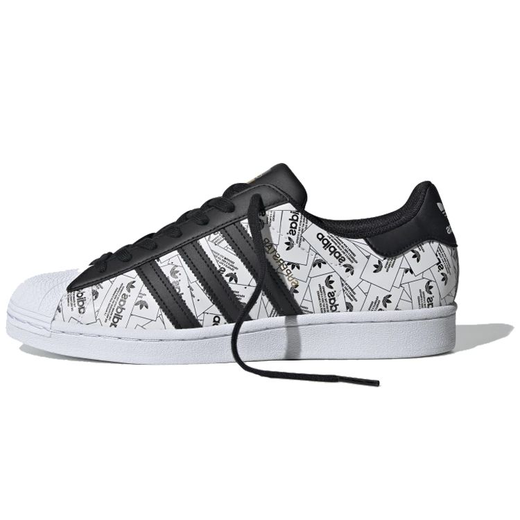 Кроссовки унисекс adidas Superstar Label Collage White Cloud-White Core-Black FV2819 35⅔