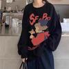 Premium American Large Size Fat Mm Thin Sweater Women's Street Fashion Loose Velvet Jacket