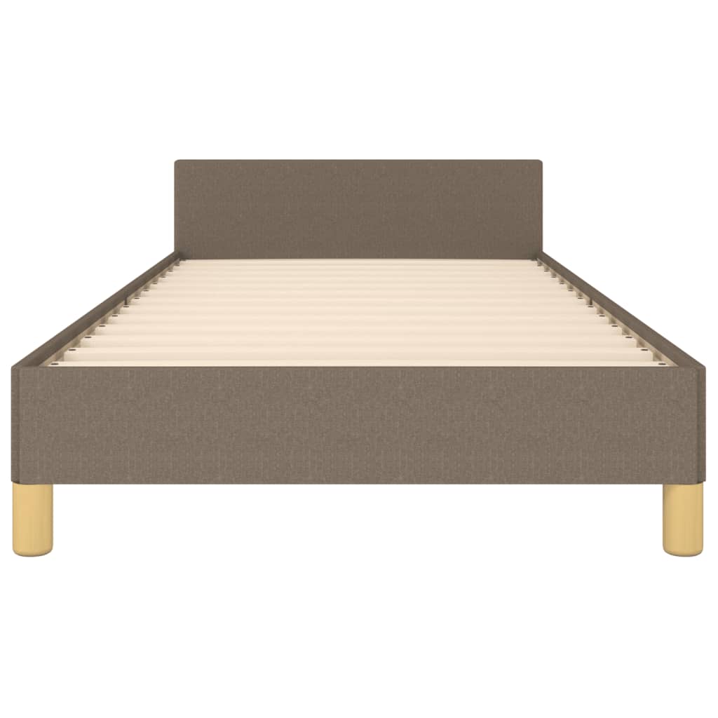 Vidaxl Rama Łóżka Z Zagłówkiem, Taupe, 80X200 Cm, Obita Tkaniną