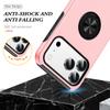 For iPhone 17 Pro Case PC + TPU Phone Cover with Rotatable Ring Holder