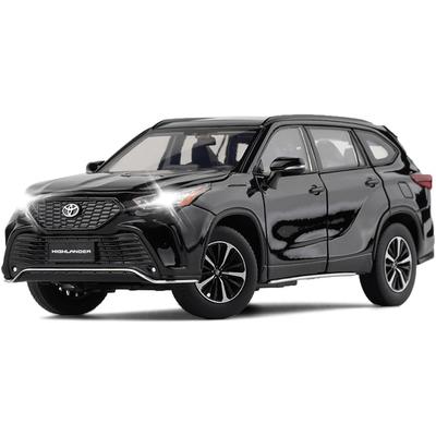 1/32 Scale Highlander XSE AWD Hybrid 2021 Model Car Diecast Toy Cars Metal Alloy Die-cast Vehicles,Doors Open,Light Sound,Turning Wheel