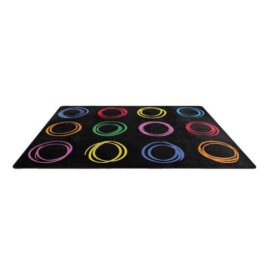 Yousheng Kids Playmat Rug 120x160cm Nursery Colorful Checkered Rug with Anti-Slip Backing Classroom Seating Area Carpet for Art Room Playroom
