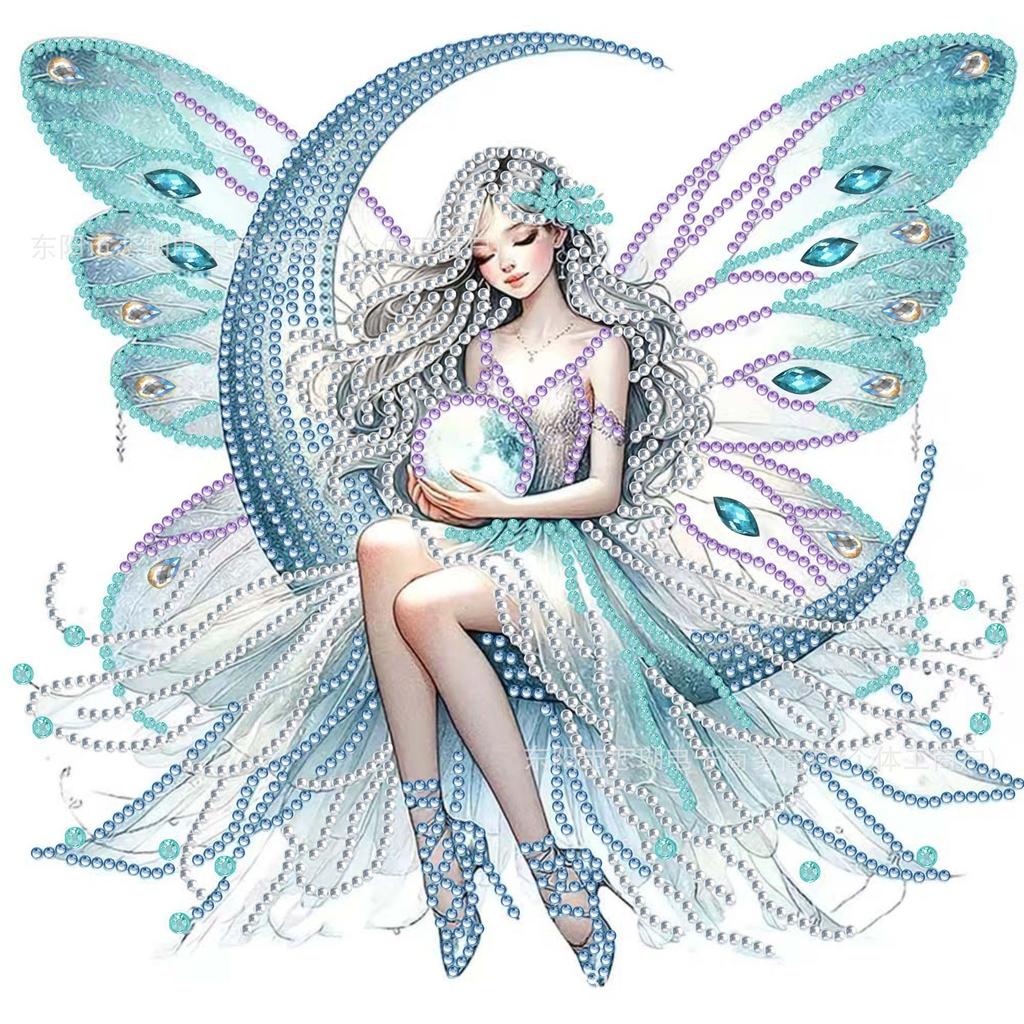 Schmetterlingsförmiges Diamantgemälde in großer Größe mit leuchtenden Diamanten, dekoratives Gemälde, Explosionsmotiv