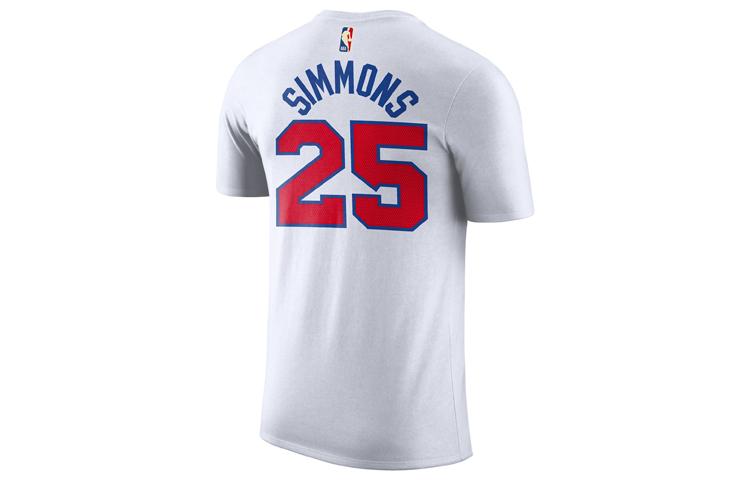 Nike T Shirts Men's White Crew Neck Moderate Straight Fit AT2400-102