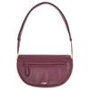 Leather Shoulder Sling Bag Burgundy Gold Hardware Fashion Daily Commute 80491731