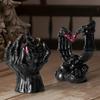 Skeleton Hand Figurine Halloween Gothic Love Heart Gesture Bone Hand
