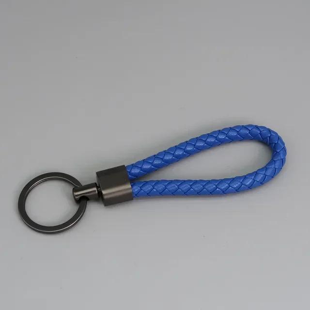 New 1PC PU Woven Key Ring, Gift Leather Keychain, Leather Rope Key Chain, Multifunctional Car Key Accessories, Car Accessories