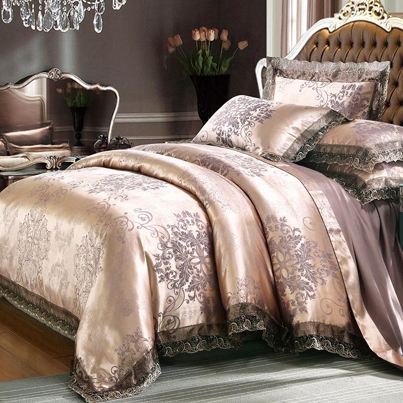 WTEMPO Brand Fashion European and American Cotton Jacquard 4pcs Bedding