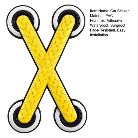 3D Realistic Shoelace Car Sticker Waterproof Sunproof Decals with Strong Adhesive for Scratch Cover for Cars Motorcycles