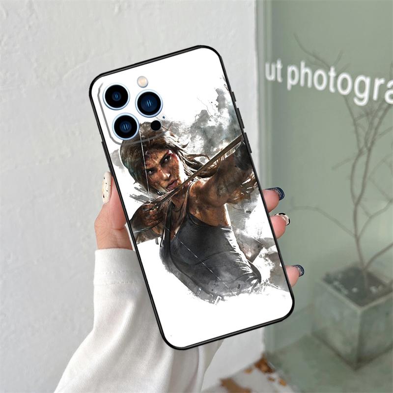 Lara Croft Tomb Raider Case For iPhone 16 15 11 12 13 14 Pro Max Plus XS X XR 12 13 Mini Back Cover