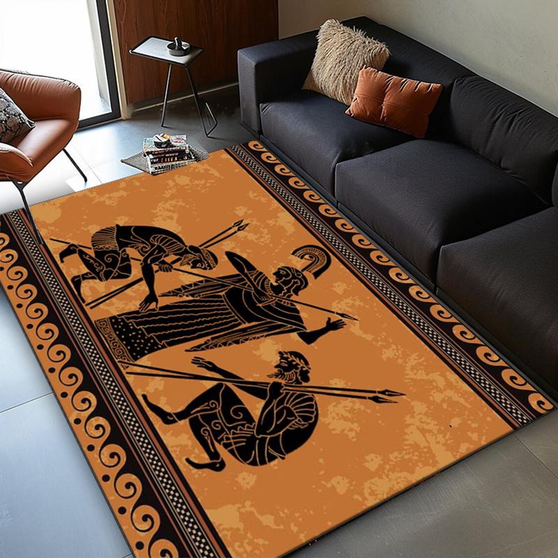 

Ancient Greek Centaur Theme Area Rug - Non-Slip Polyester Floor Mat for Office, Entryway, or Living Room, Machine Washable Carpe 50x80cm