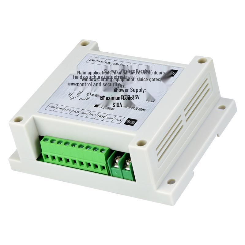 Wireless Remote Control Water Pump Switch, 6-Channel, High Power, Compatible with DC 12V/24V/36V