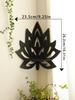 Lotus Corner Shelf Wooden Floating Shelf Boho Home Decoration Wall Shelves Display Stand Room Decors Aesthetic Crystal Holder