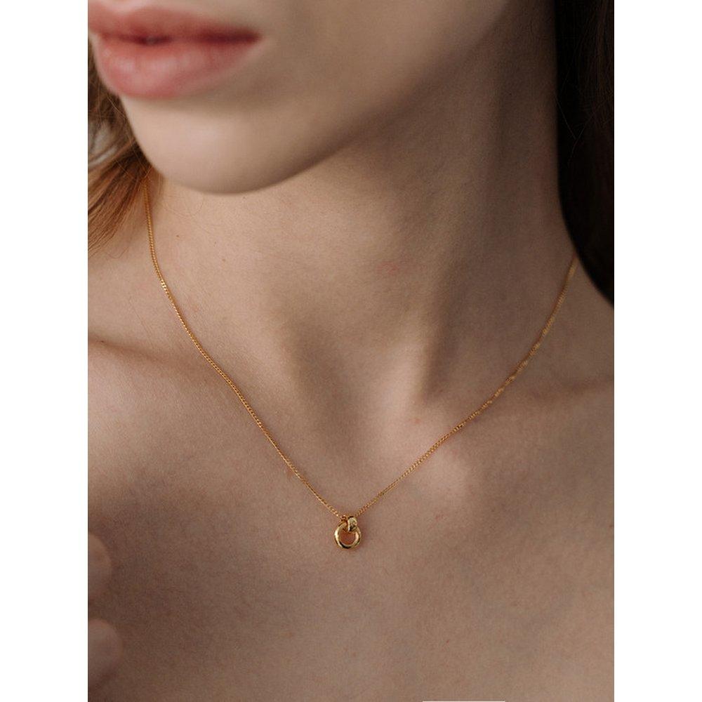 [Silver925] Tb007 Mini Round Pendant Necklace