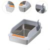 Cat Litter Box Kitty Pan Open Top Portable for Small and Large Cats,Cat Bedpan,Anti Splashing