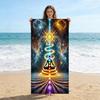 Prosop de Plajă Yoga cu Șapte Chakre Cultivare Interioară Prosop cu Uscare Rapidă Potrivit pentru Yoga pe Plajă Piscină Sală de Sport Prosop de Plajă Prosop Fără Nisip