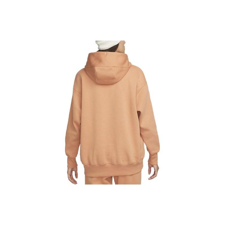 Nike Sportswear Phoenix Fleece Logo Loose Sports Sweatshirt Women sweatshirt Amber-Brown DQ5860-225