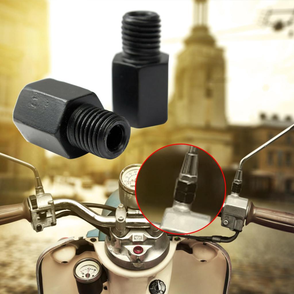 Spiegel-Konvertierungsadapter für Motorrad, Spiegeladapter-Verlängerungsschrauben, 4 Stück Einfach zu installieren Fixiert, Höhere Verlängerung, Gewindeadapter, Langlebig