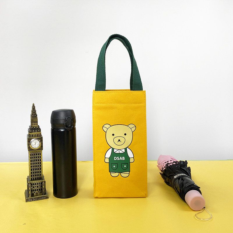 Canvas Cup Sleeve, Portable Water Bottle Bag, Thermal Cup, Pot, Umbrella Storage Pouch, Large Capacity Thermos Cup Protective Cover