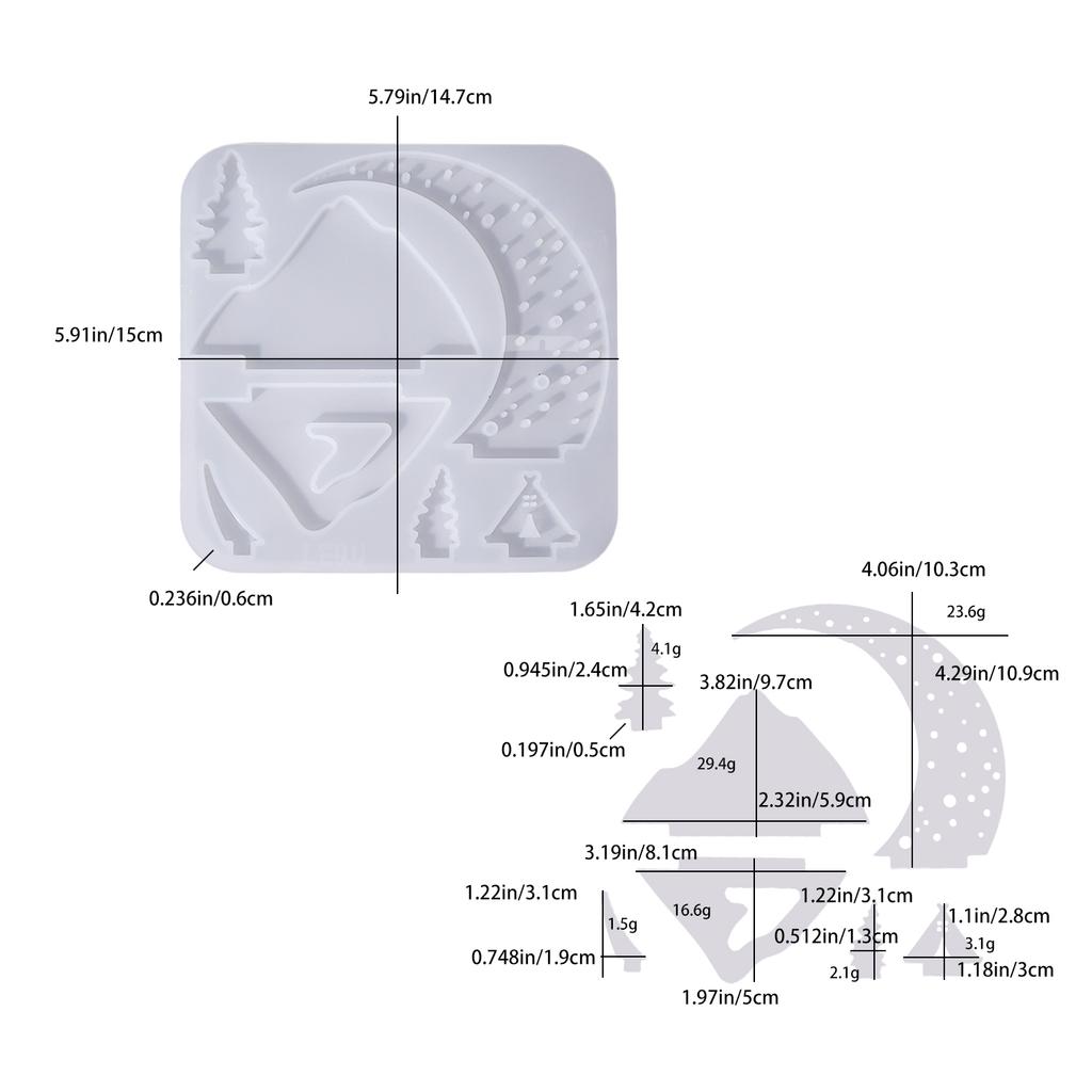 Moon Shape Candle Holder Resin Mould, Candle Plaster Drip Mould, Moon Resin Mould, Epoxy Resin Mould, Atmosphere Scene Mould
