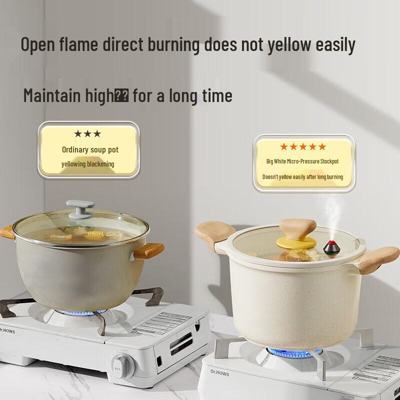 

Chuidahuang 22cm Non-stick Micro-pressure Soup & Stew Pot