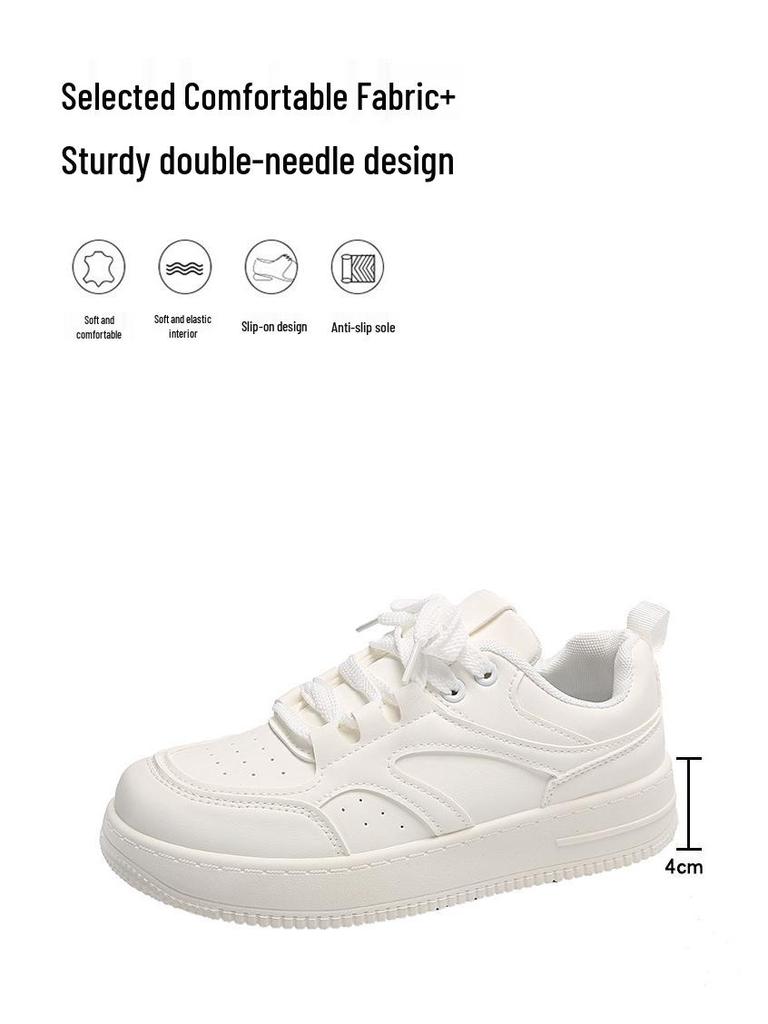 2024 Trendy All-Season Korean-Style Women’s Sneakers: Original White College-Style Sports Shoes