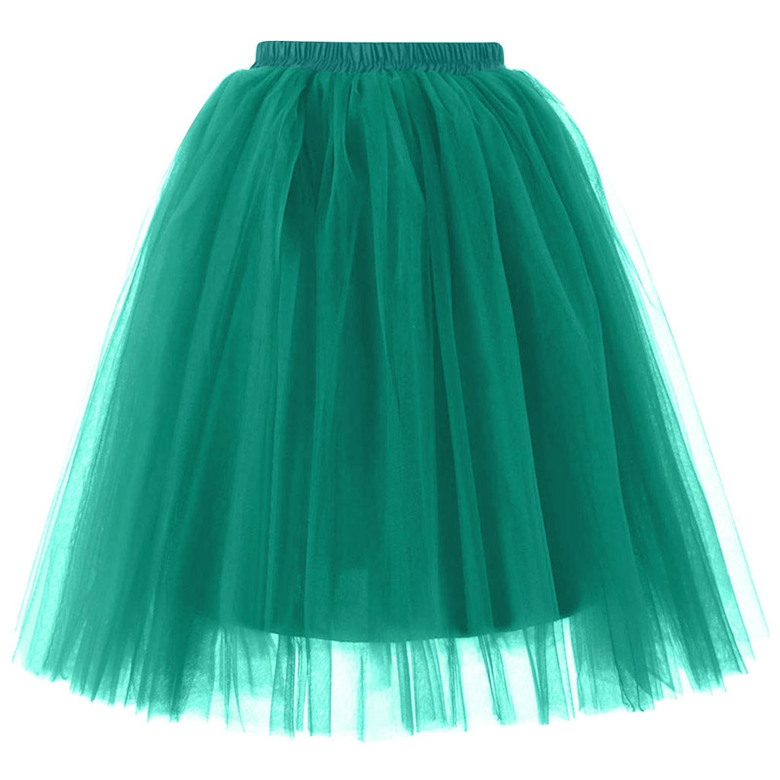 

Женская модная однотонная юбка-полусолнце, юбка-фонарик для вечеринки, юбка-фонарик из пятислойной сетки M