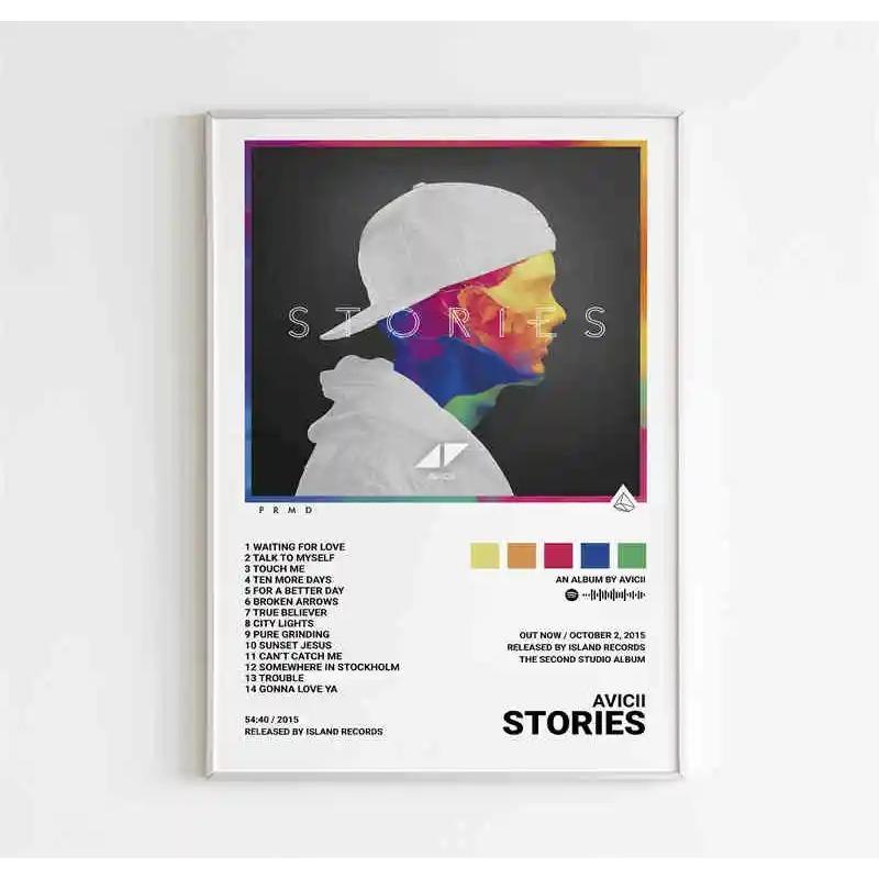 Klasika Zpěvák Avicii Obrázky Příběhy Hudba Obal alba Plakáty Do Pokoje Bar Plátno Malba Tisk Umění Domácí Nástěnná Dekorace Dárky