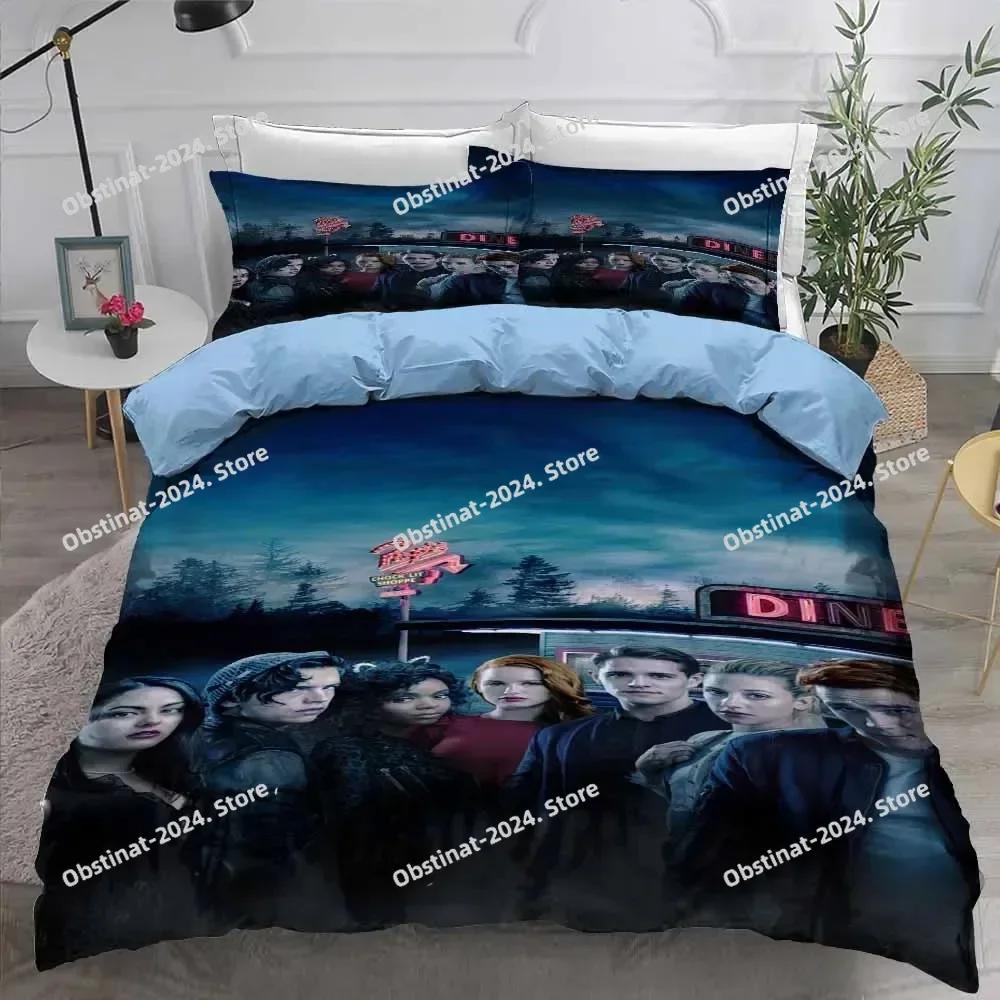 2D Design Movies Bedding Sets Riverdale Printed Bed Set With Pillowcase Bed Duvet Cover Soft Single Double Queen Super King Size