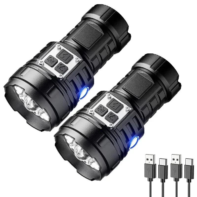Strong Light Mini LED Flashlight Multifunctional Work Light with Magnetic&Cap Clip Portable Rechargeable Outdoor Emergency Lamp