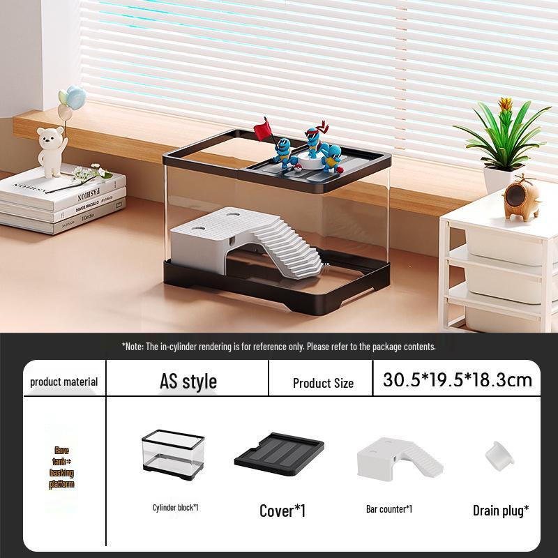 Eco-Friendly Acrylic Turtle Tank with Integrated Filter for Home or Living Room
