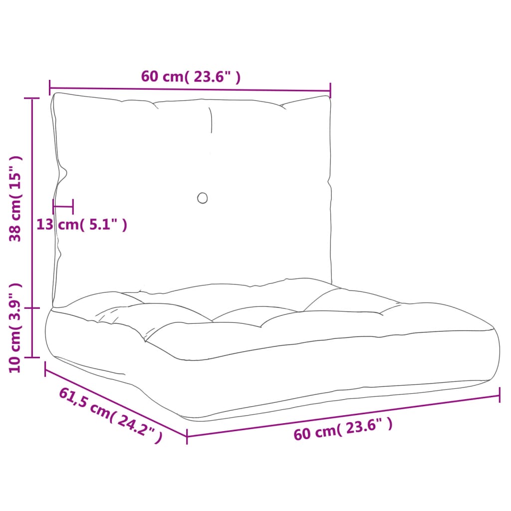 2 Piece Pallet Cushion Set Green Fabric
