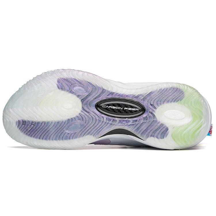 Anta Crazy Tide 3 Pro Nitrogen Technology Mid-Top Basketball Shoes Men Sneakers White Blue Purple 112141651S-1
